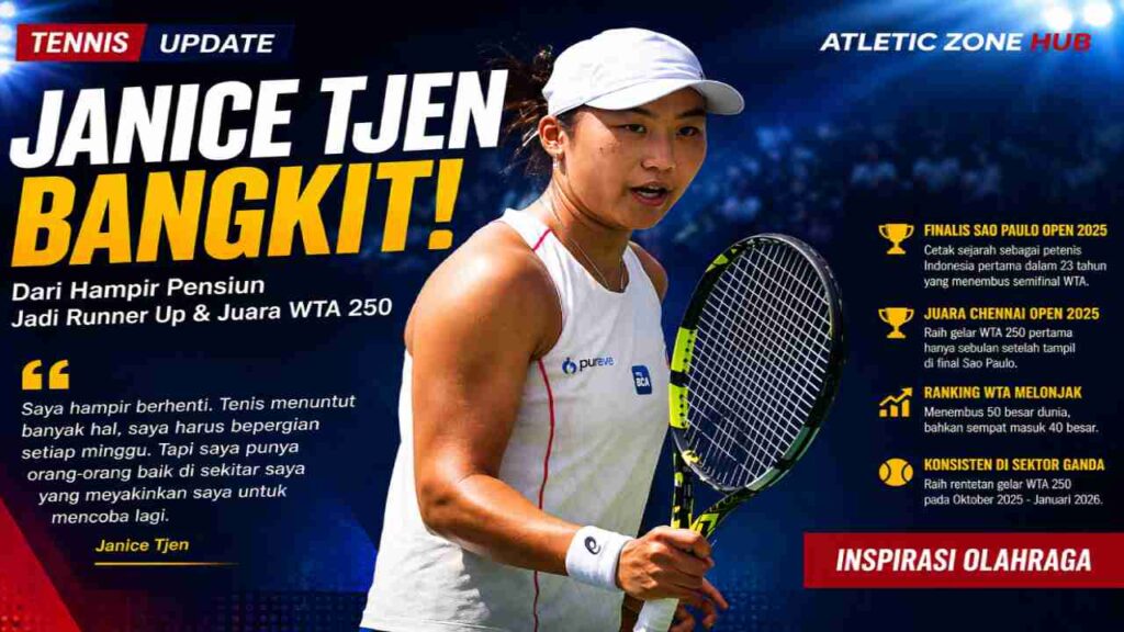 Janice Tjen Bangkit dari Keraguan, Kisah Hampir Pensiun yang Berujung Gemilang di WTA