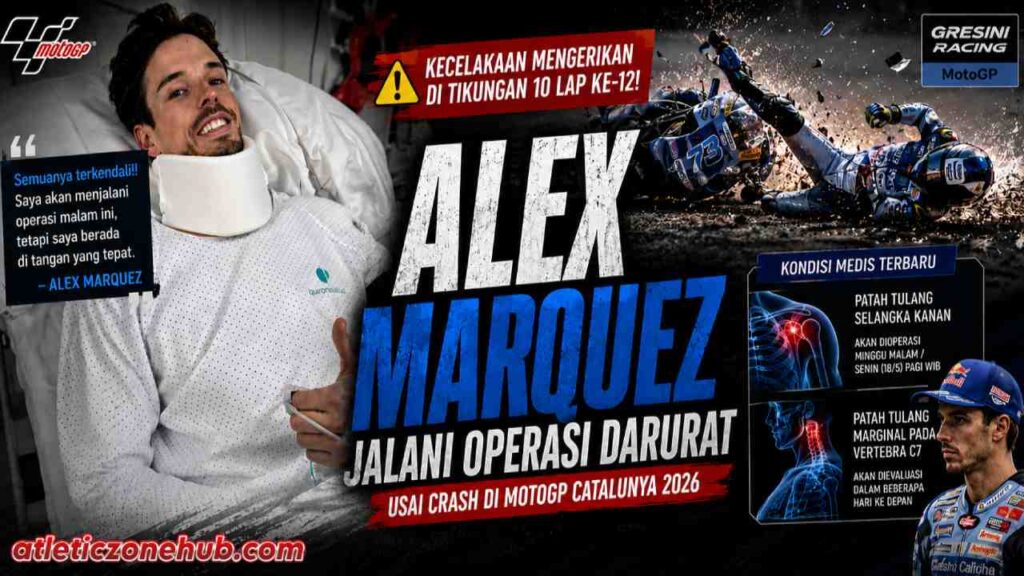 Alex Marquez Jalani Operasi Darurat usai Kecelakaan Horor di MotoGP Catalunya 2026