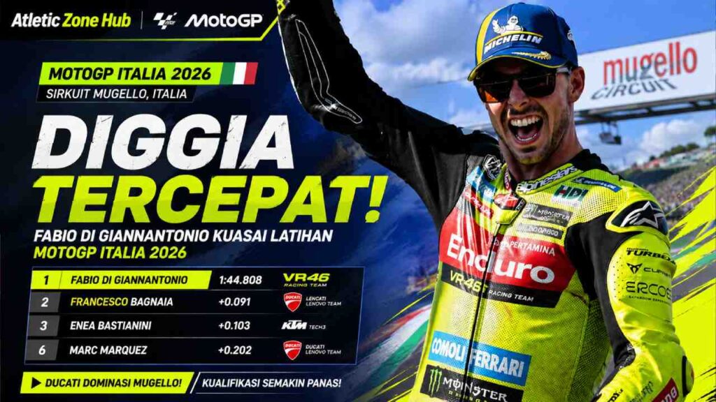 Fabio Di Giannantonio Tercepat di MotoGP Italia 2026, Marc Marquez Posisi 6