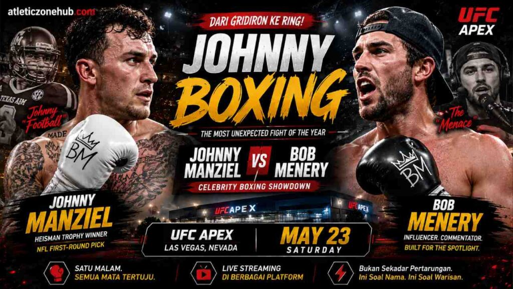 Johnny Manziel Resmi Debut di UFC Apex Lawan Bob Menery