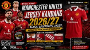 Manchester United Perkenalkan Jersey Kandang 2026/27 dengan Nuansa Klasik Modern