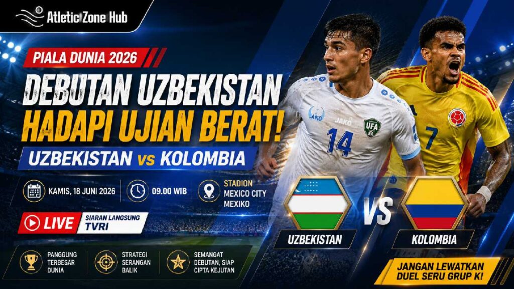 Jadwal Siaran Uzbekistan vs Kolombia, Debutan Hadapi Tantangan Berat Dunia