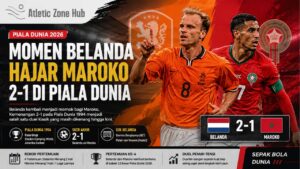 Momen Belanda Hajar Maroko 2-1 di Piala Dunia yang Masih Dikenang Jelang Duel 2026