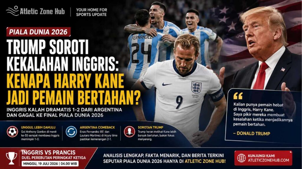 Trump Soal Inggris Tersingkir: Kenapa Harry Kane Jadi Pemain Bertahan?