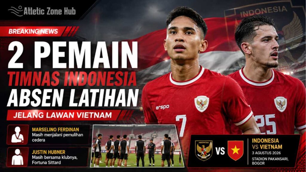 2 Pemain Timnas Indonesia Absen Latihan Jelang Lawan Vietnam di Piala AFF 2026