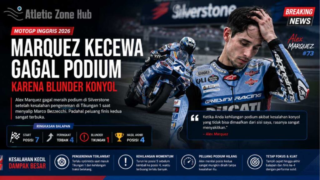 Alex Marquez Kecewa Gagal Podium MotoGP Inggris karena Blunder Konyol