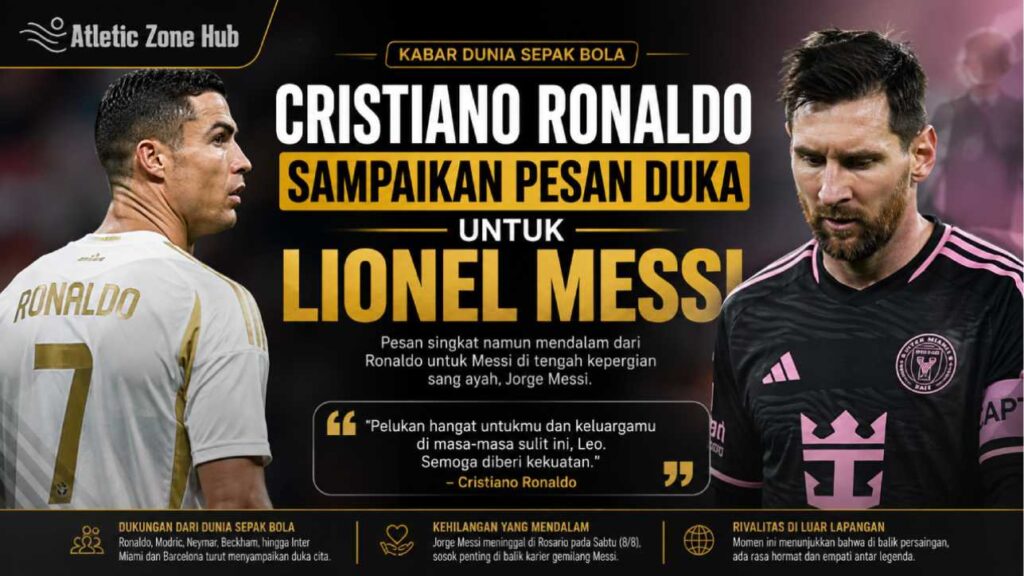 Cristiano Ronaldo Sampaikan Pesan Duka Mendalam untuk Lionel Messi
