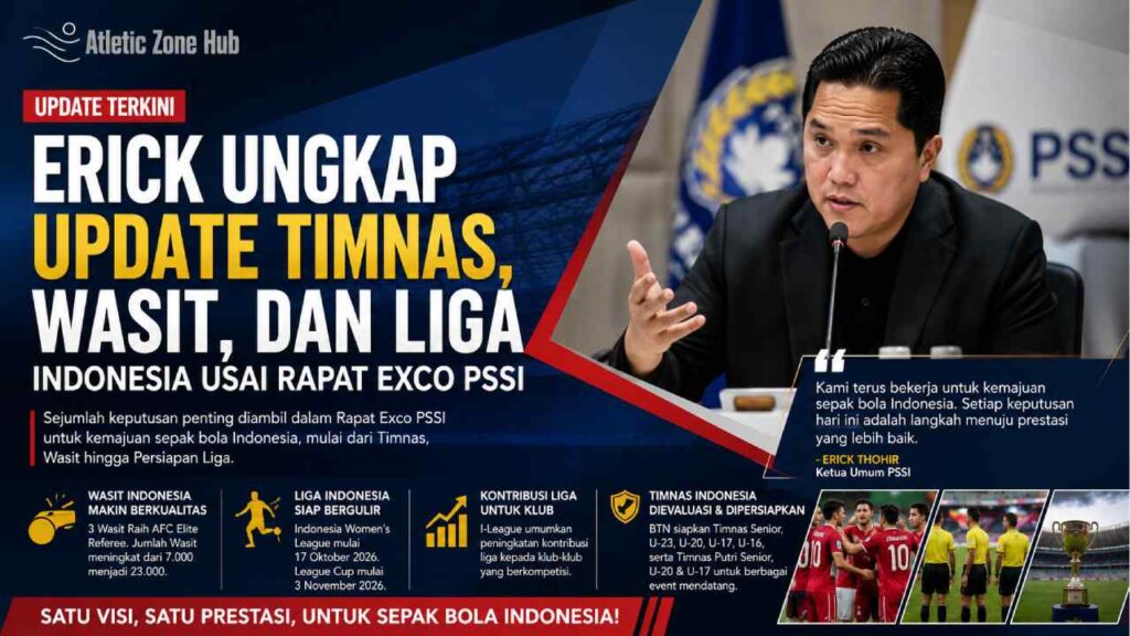 Erick Ungkap Update Timnas, Wasit, dan Liga Indonesia usai Rapat Exco