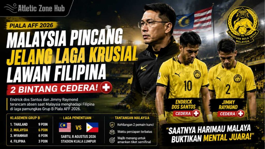 Malaysia Pincang Jelang Laga Krusial Lawan Filipina, 2 Bintang Cedera