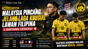 Malaysia Pincang Jelang Laga Krusial Lawan Filipina, 2 Bintang Cedera