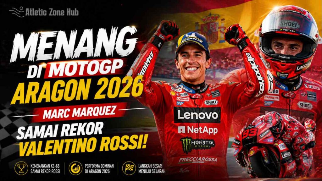 Menang di MotoGP Aragon 2026, Marc Marquez Samai Rekor Valentino Rossi