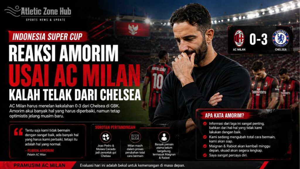 Reaksi Amorim Usai AC Milan Kalah Telak dari Chelsea di GBK