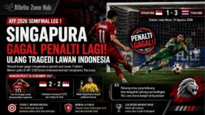 Singapura Gagal Penalti Lagi, Memori Pahit Lawan Indonesia Kembali Terulang