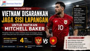 Vietnam Disarankan Jaga Sisi Lapangan untuk Matikan Mitchell Baker