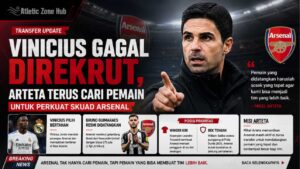 Vinicius Gagal Direkrut, Arteta Terus Cari Pemain untuk Perkuat Skuad Arsenal