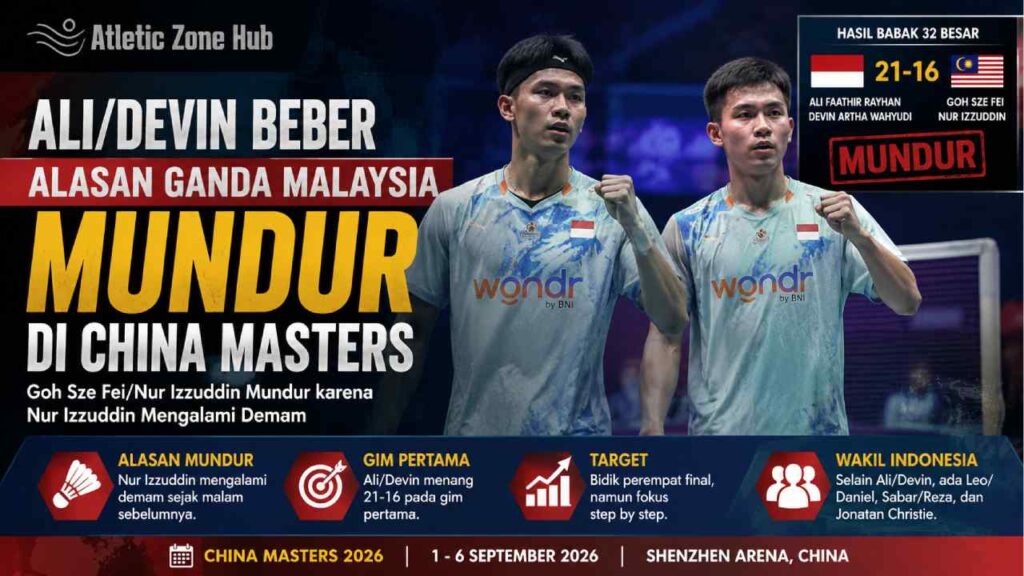 Ali/Devin Beber Alasan Ganda Andalan Malaysia Mundur di China Masters