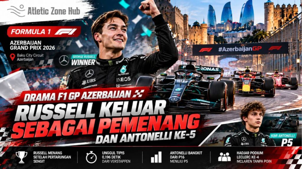 Drama F1 GP Azerbaijan, Russell Keluar sebagai Pemenang dan Antonelli ke-5