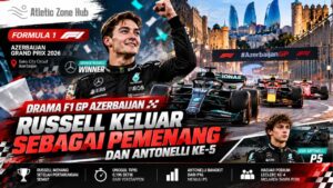Drama F1 GP Azerbaijan, Russell Keluar sebagai Pemenang dan Antonelli ke-5
