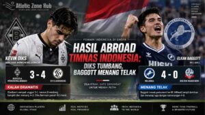 Hasil Abroad Timnas Indonesia: Diks Tumbang, Baggott Menang Telak