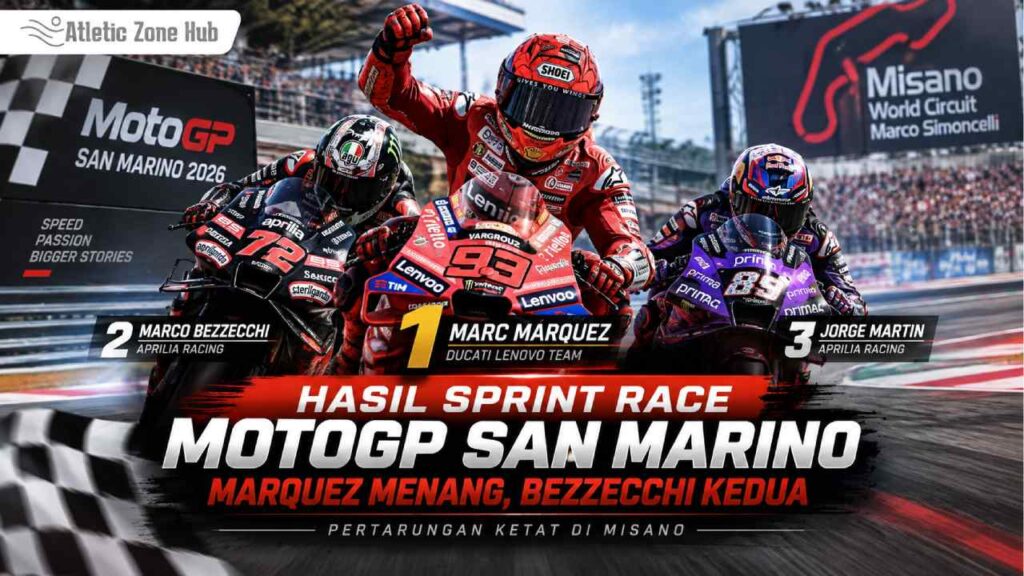 Hasil Sprint Race MotoGP San Marino: Marquez Menang, Bezzecchi Kedua