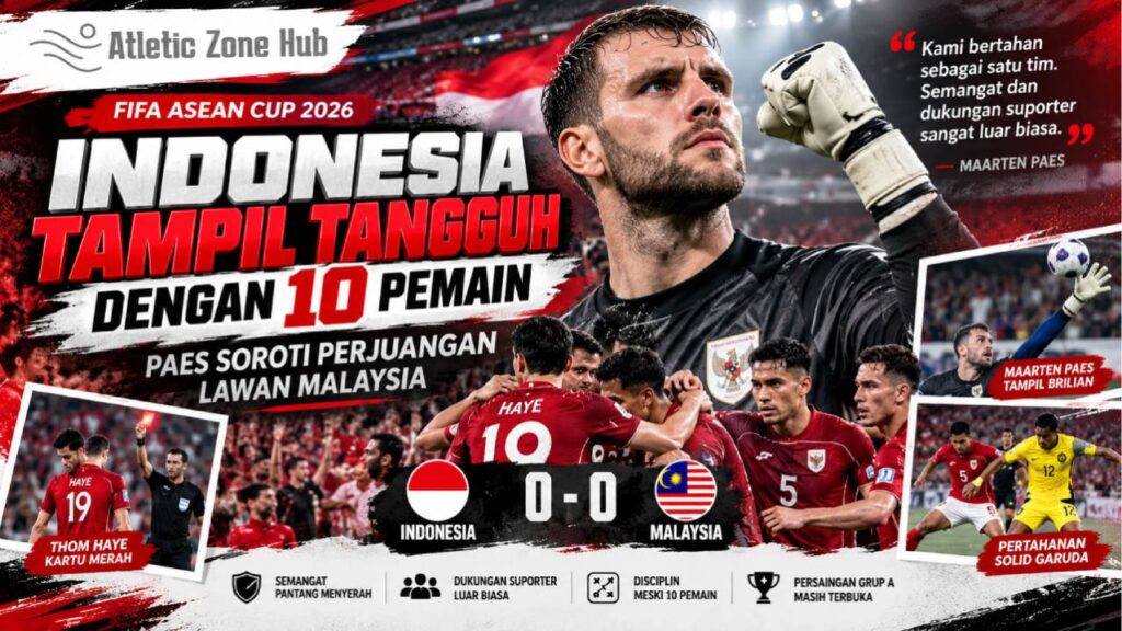 Indonesia Tampil Tangguh dengan 10 Pemain, Paes Soroti Perjuangan Lawan Malaysia