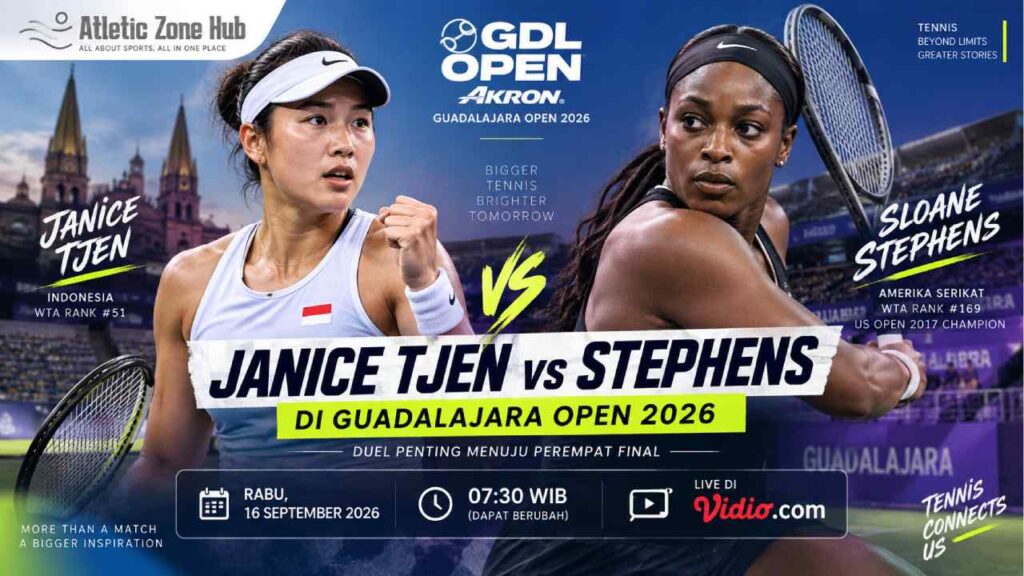 Jadwal Siaran Langsung Janice Tjen vs Stephens di Guadalajara Open 2026