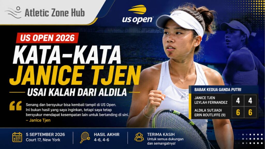 Kata-kata Janice Tjen Usai Kalah dari Aldila di US Open 2026