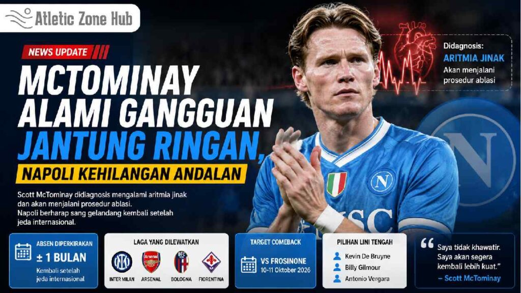 McTominay Alami Gangguan Jantung Ringan, Napoli Kehilangan Andalan