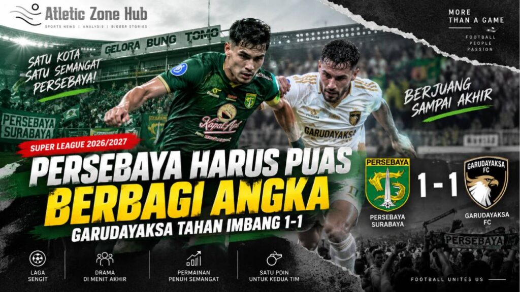 Persebaya Harus Puas Berbagi Angka, Garudayaksa Tahan 1-1