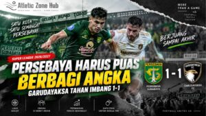 Persebaya Harus Puas Berbagi Angka, Garudayaksa Tahan 1-1