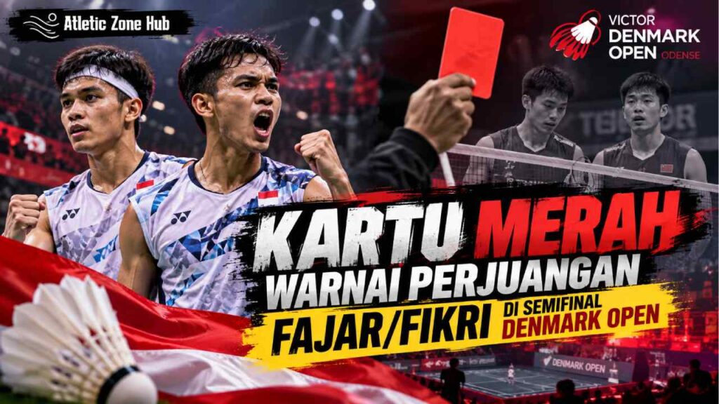 Kartu Merah Warnai Perjuangan Fajar/Fikri di Semifinal Denmark Open