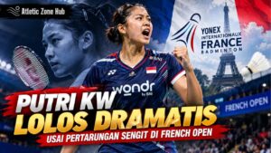 Putri KW Lolos Dramatis Usai Pertarungan Sengit di French Open