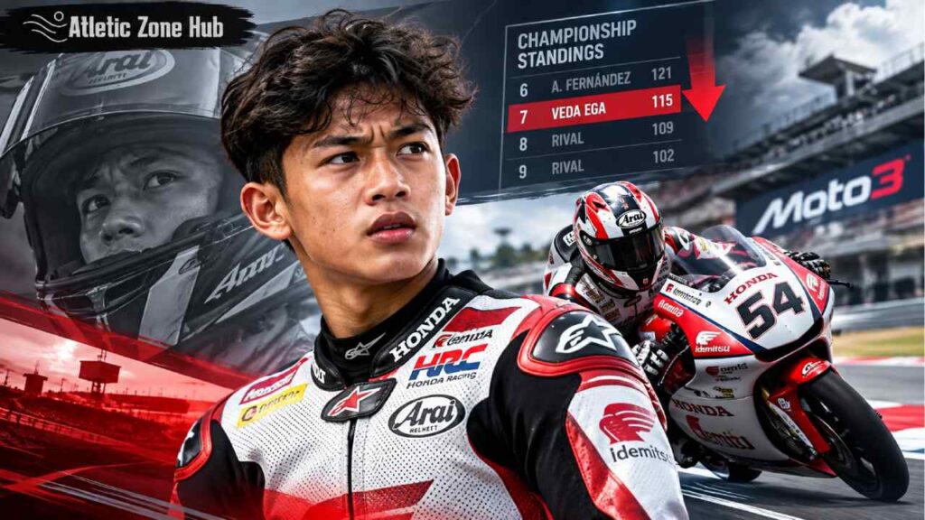 Veda Ega Terancam Turun di Klasemen Moto3 2026, Ini Penyebabnya